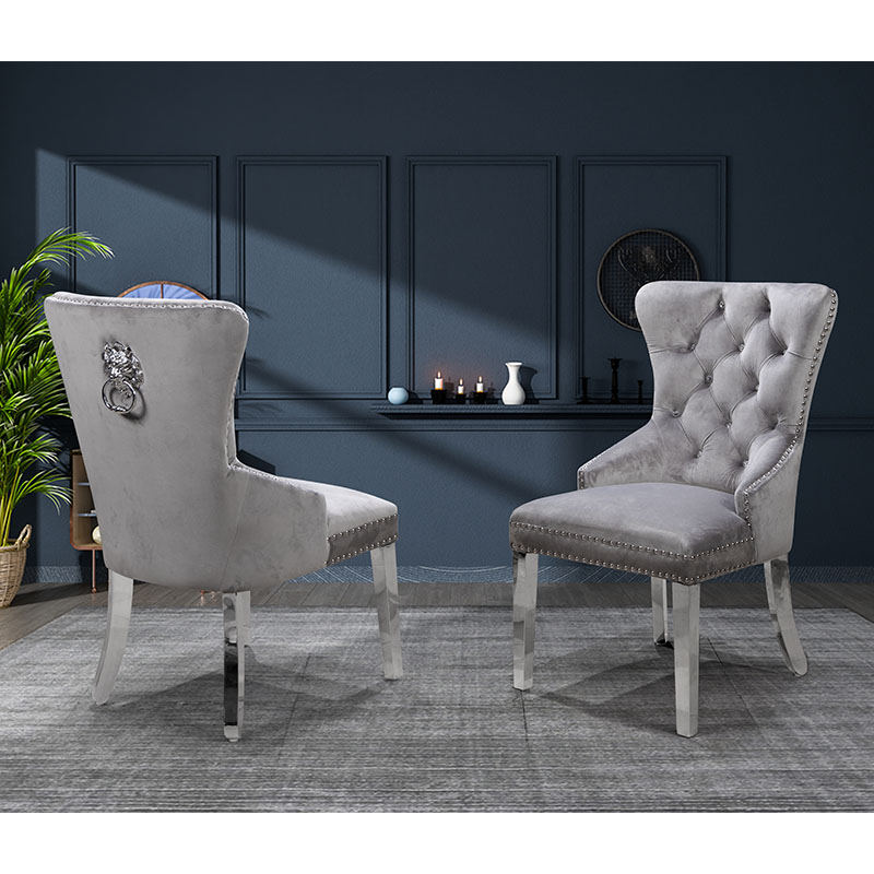 Modern Design Velvet Upholstered Dining Chair