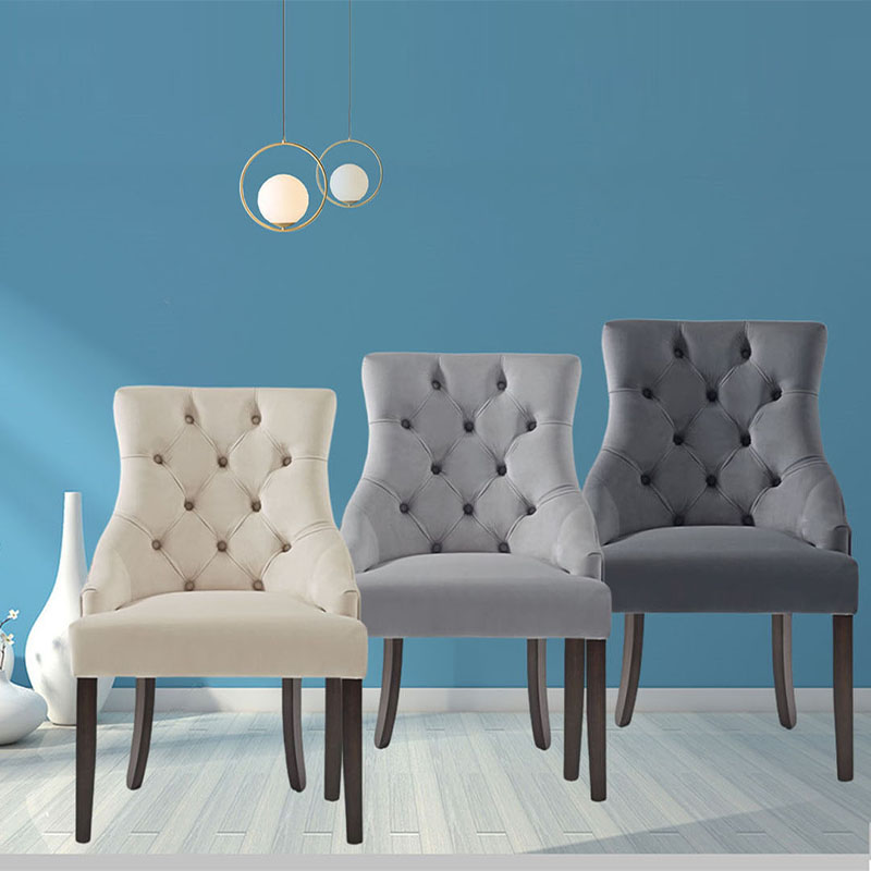 Modern Design Velvet Upholstered Dining Chair